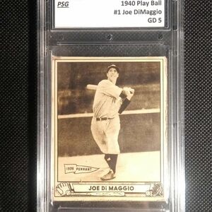 1940 Play Ball Joe DiMaggio Baseball Card